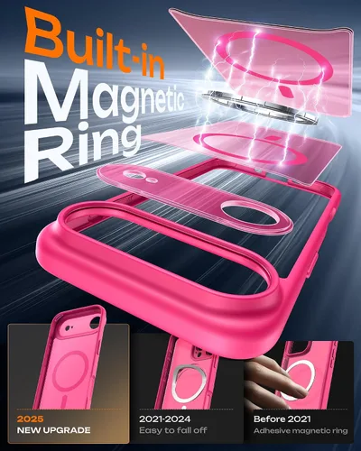 Vista 171 de TOCOL Funda para iPhone 11, compatible con Magsafe, protección completa de cámara, imanes integrados, protección contra caídas, funda translúcida