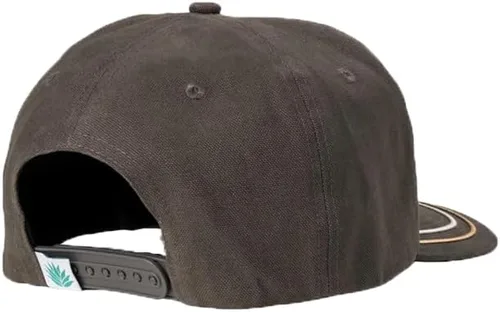 Vista 5 de Sendero Provisions Co. Tiro Muerto Screen Printed El Snapback Sombrero Azul, Gris