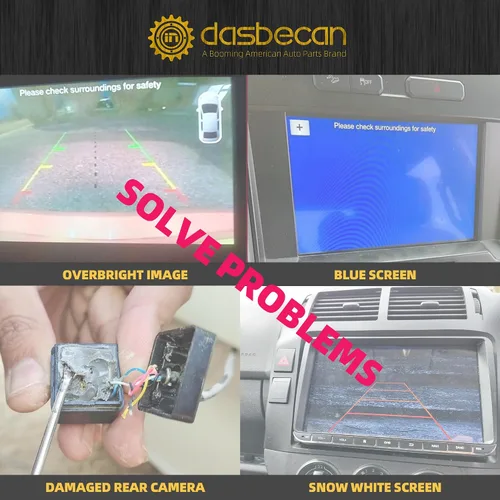 Vista 6 de Dasbecan Cámara de respaldo 56038978AL Cámara de visión trasera compatible con Dodge Ram 1500 2500 3500 4500 5500 Park Assist 2013-2017