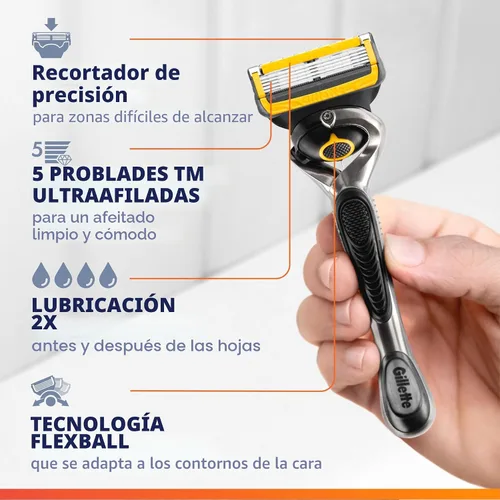 Vista 3 de Gillette PROGLIDE SHIELT POWER HANDS'S HANGETOR DE LA MUJER + 1 BLADE RESILL