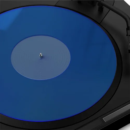 Vista 16 de TAKMORK - Tapete para tocadiscos, acrílico de 12 pulgadas y 0.118 in con hueco central de etiquetas, color blanco Helps Reduce Static Buildup