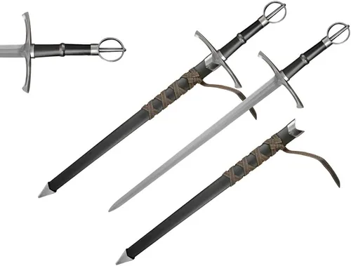Vista 3 de Daga medieval King Arthur de 23 pulgadas estilo espada corta – Múltiples estilos para elegir