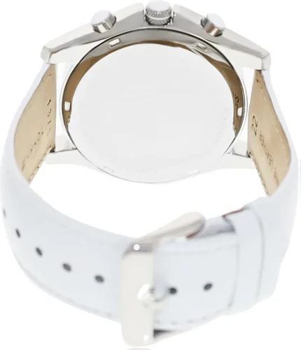 Vista 3 de Tommy Hilfiger Reloj de mujer con correa de cuero blanco con detalles de cristal 1781142, plateado, Cronógrafo