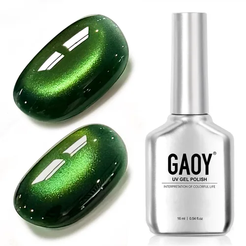 Vista 13 de GAOY Esmalte de uñas de gel Brown Cat Eye, 4629 azul ámbar, 0.5 fl oz Ámbar azul