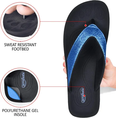Vista 5 de AEROTHOTIC - Sandalias ortésicas de verano con cómodo soporte de arco para mujer