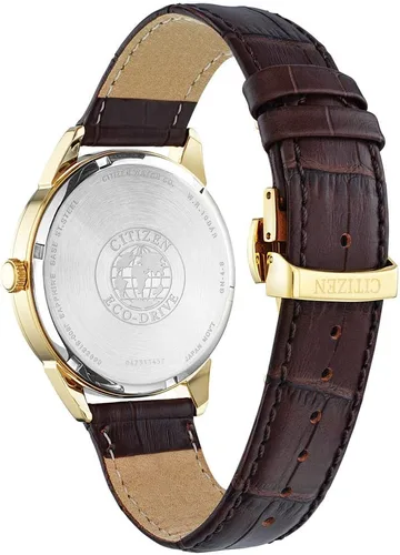 Vista 3 de Citizen Reloj Eco-Drive Corso con correa de cuero para hombre 1.575 in AW0092-07Q