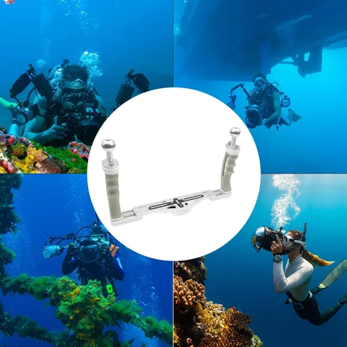 Vista 7 de NS10 Bandeja de cámara subacuática extensible Agarres Soporte para gopro,pt059,rx100 uw Cámara carcasa Universal Mango suave con aluminio