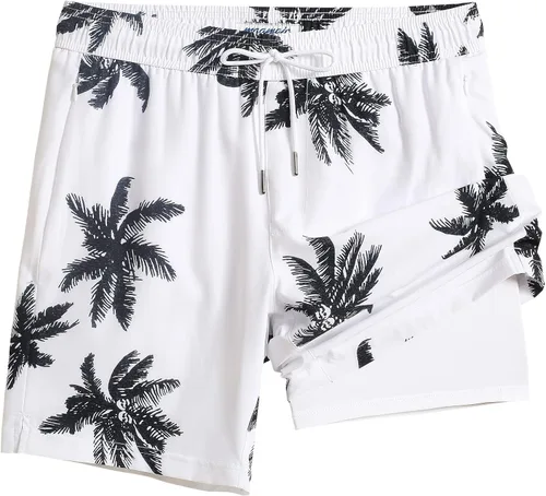 Vista 16 de maamgic Traje de Baño para Hombre 2 en 1, Pantalones Cortos de Natación de 17.8 cm para Hombre, Trajes de Baño, Pantalones Cortos de Tabla