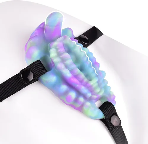 Vista 12 de Monster Dildo Grinder - Juguete sexual para mujeres, pequeño consolador de fantasía alienígena con almohadilla de fricción, estimulador