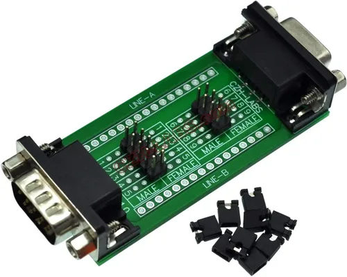 Vista 2 de Electronics-Salon D'sub DB9 Placa de prueba de diagnóstico, Conector DSUB DB9 Macho a Hembra.