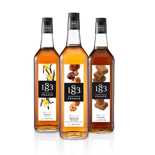 Vista 14 de 1883 Jarabe de Amaretto para bebidas, fabricado en Francia, botella de plástico de 1 litro