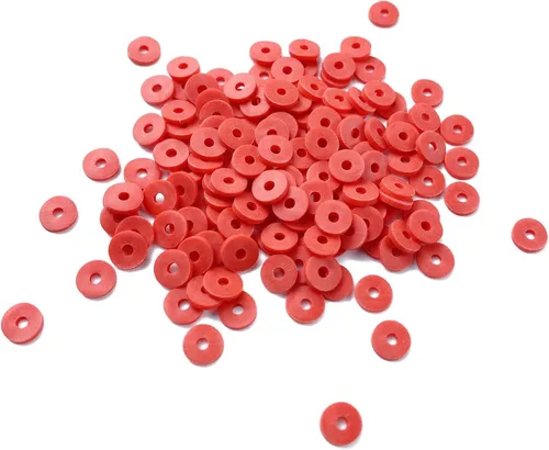 Vista 17 de 2000 cuentas de vinilo Heishi planas, redondas, de arcilla polimérica, espaciadoras para hacer pulseras, collares, aretes, accesorios para blanco