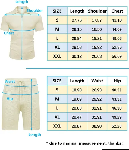 Vista 6 de URRU Conjunto de camisa polo y pantalones cortos para hombre, trajes de verano a la moda, casual, de manga corta, traje de polo para hombre