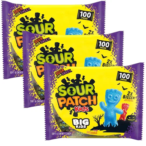 Vista 29 de SOUR PATCH KIDS Extreme Sour Soft & Chewy Gummy Candy, caramelos a granel, 12 cajas