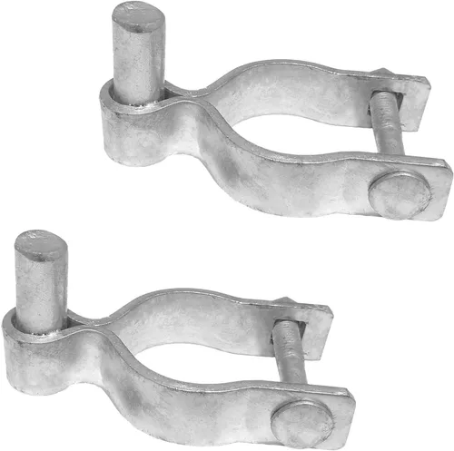 Vista 16 de Bisagra negra de poste de 1-7/8 pulgadas, uso para poste/tubería de 1-7/8 pulgadas de diámetro exterior, bisagra de puerta de enlace de cadena