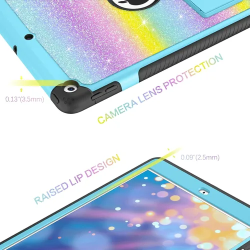 Vista 5 de BENTOBEN Funda para iPad de 9ª generación, funda para iPad de 8ª generación, funda para iPad de 7ª generación, iPad 10.2 2021/2020/2019, funda