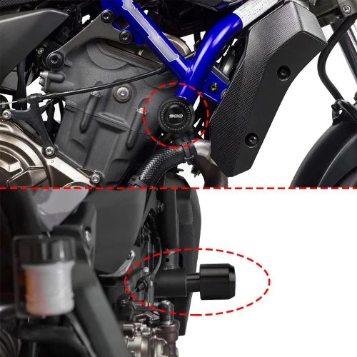 Vista 2 de Protector de choque para marco de motocicleta compatible con K.awasaki Z900 2017 2018 2019 2020 2021 2022 2023 2024 Protector de motor Protección