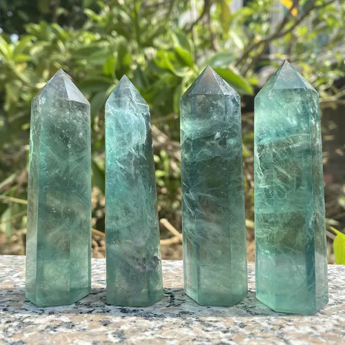 Vista 14 de Torre de amazonita natural, varita de punta de obelisco de cristal curativo y piedras, muestra mineral para meditación y decoración del hogar, 3-3.5