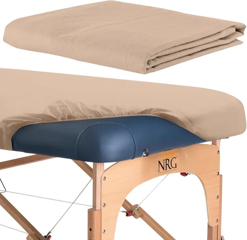 Vista 8 de Sábanas ajustadas de lujo para mesa de masaje de franela de NRG - Océano - 100% algodón cepillado por ambos lados - Sábanas de peso medio - 200