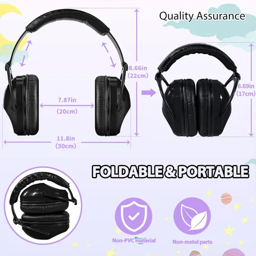 Vista 5 de ZOHAN 030 - Auriculares con cancelación de ruido para niños, protección auditiva para niños con autismo