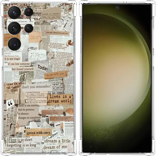 Vista 46 de Funda de collage estético para Samsung Galaxy S21, patrón de citas positivas, funda de TPU suave de moda compatible con Galaxy S21