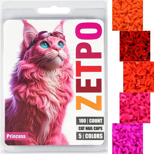 Vista 9 de zetpo - 100 fundas para uñas de gato, con adhesivos y aplicadores 5 tonos azules con purpurina