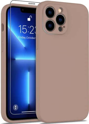 Vista 8 de DEENAKIN Funda de silicona compatible con iPhone 12 con protector de pantalla, mejora la protección de la cámara, funda protectora suave y flexible