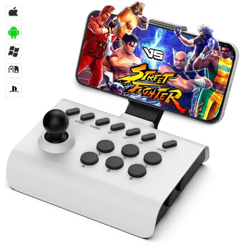 Vista 12 de arVin Arcade Fight Stick Joystick Game Controller for iPhone iOS Android PC Fighting Stick for Nintendo Switch/PS3/PS4 Arcade Rocker Gamepad with