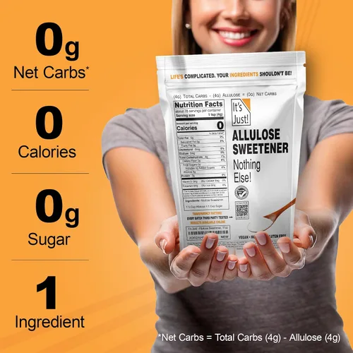 Vista 4 de It's Just - Allulosa, sustituto del azúcar, edulcorante apto para keto, sin glicemia, sin OMG (311.8 g)