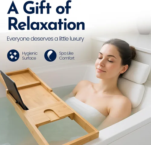 Vista 4 de Almohada gruesa para baño spa de lujo Epica 2X con agarre de succión