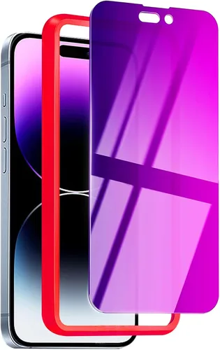 Vista 12 de Paquete de 4 protectores de pantalla de privacidad para iPhone 16 Pro Max de 6.9 pulgadas, vidrio templado para iPhone 16 ProMax, marco de luz