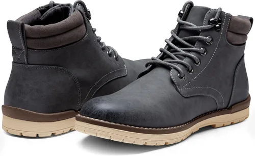 Vista 4 de Vostey Botas de senderismo para hombre, impermeables, botas chukka casuales para hombre