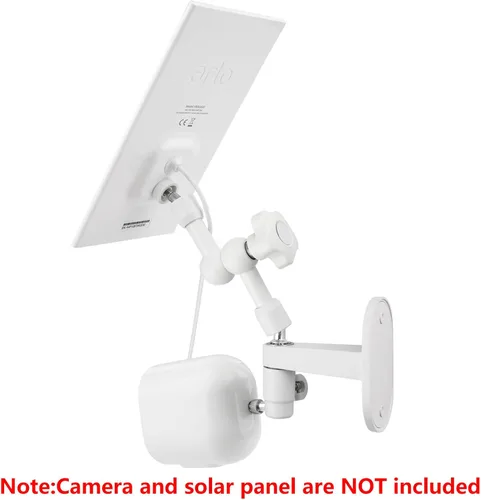 Vista 3 de Soporte de pared 2 en 1 para panel solar Arlo y cámara de seguridad Arlo Pro/Pro 2/Pro 3/Pro 4/Ultra, ángulo ajustable para obtener la máxima luz