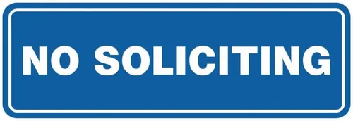 Vista 29 de Estándar No Soliciting Door/Wall Sign - Negro - Pequeño