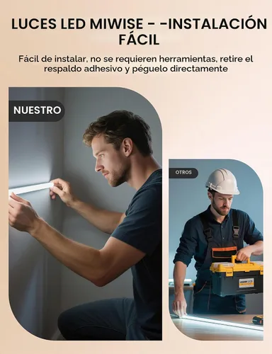 Vista 3 de MIWISE Tira de luces LED COB, tira de luz LED de 2700 K, blanco cálido, 20 pies, regulable, súper brillante, 24 V, cinta flexible de alta densidad
