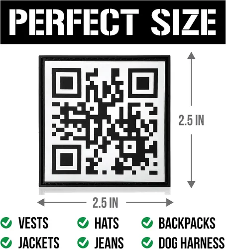 Vista 6 de Rick Roll - Parche de moral, meme de código QR, divertidos parches tácticos de mochila Parche militar de PVC para paquete de pecho, sombrero
