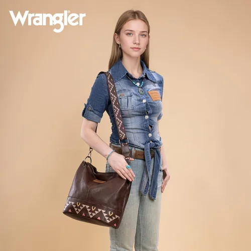 Vista 26 de Wrangler Hobo - Bolsas para mujer de cuero vegano con asa superior, bolsos de hombro y bolsos