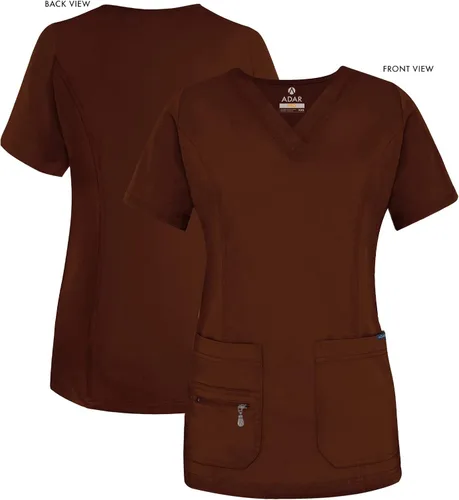 Vista 5 de Adar Pro - Ropa quirúrgica para mujer, con cuello en V elevado