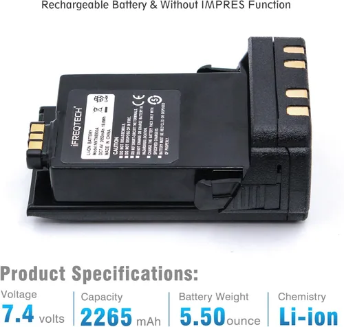 Vista 3 de Batería PMNN4403 para Motorola APX7000 APX6000 APX8000 SRX2200N Radio Batería NNTN8930 Pmnn4486a NNTN7038A NNTN7038B 2650mAh