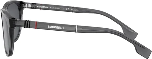 Vista 3 de BURBERRY BE 4319 354481 - Gafas de sol rectangulares de plástico gris transparente, lentes polarizadas grises