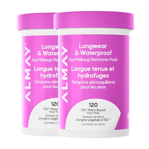 Vista 16 de Almay Almohadillas removedoras de maquillaje de ojos de larga duración e impermeables, 80 unidades (el embalaje puede variar)