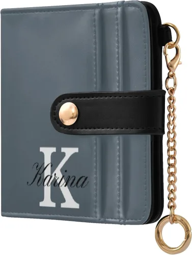 Vista 12 de Sinestour Custom Beige pattern Small Wallet for Women RFID Blocking Leather Bifold Small Purse with Card Holder Zipper Coin Pocket ID Window