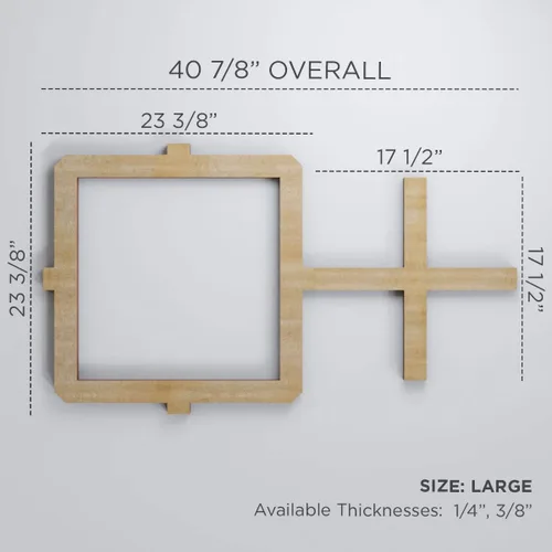 Vista 2 de 40 7/8"W X 23 3/8" H Carlisle Carlisle Decorativo Carlisle Paneles de pared de madera, nogal