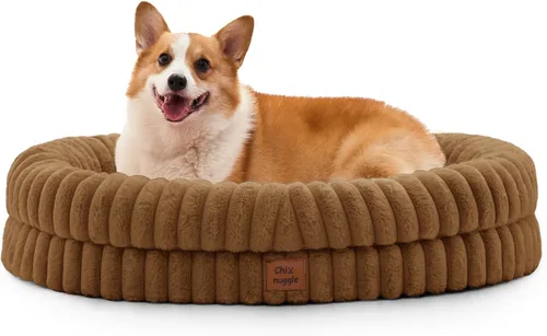 Vista 12 de Cama ortopédica para perro, funda lavable, sofá de piel Gris oscuro