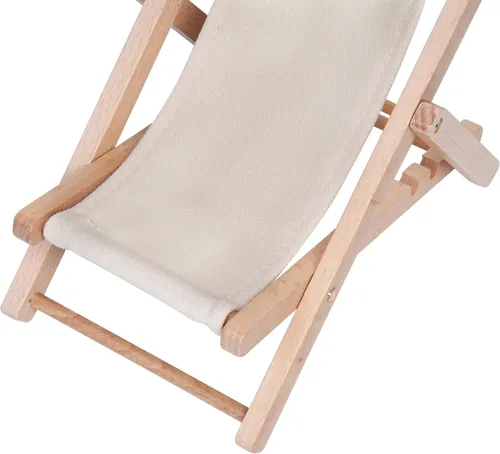 Vista 5 de Mini soporte de madera para silla de playa, soporte plegable para teléfono celular para escritorio, novedoso soporte de teléfono compatible