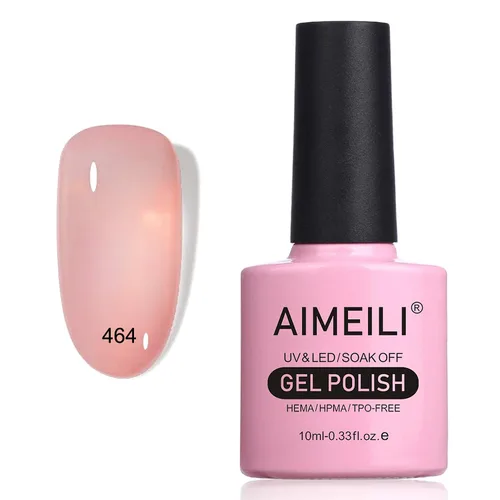Vista 11 de AIMEILI Esmalte de uñas de gel de canela Soak Off UV LED translúcido (462) 0.3 fl oz