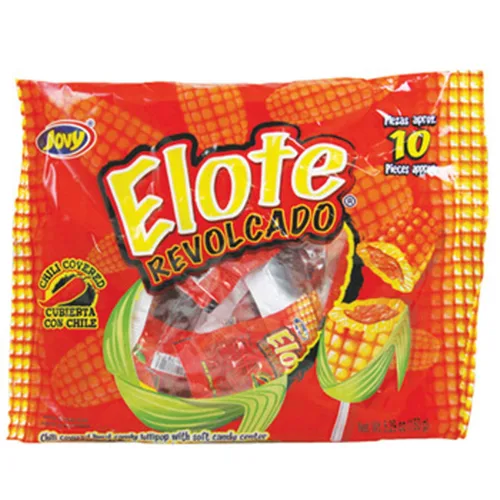 Vista 2 de Jovy Elote Revolcado - Paletas mexicanas cubiertas de chile, 21.16 oz, 1.3 libras