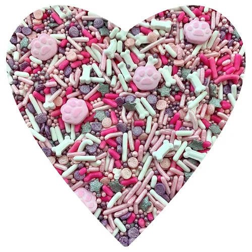 Vista 5 de COOL MOM SPRINKLES Gránulos de corazón dorado y blanco (4 onzas) – Gránulos de corazón para decorar pasteles, cupcakes, galletas y postres
