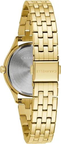 Vista 4 de Bulova Caravelle Women's Classic Crystal Accented Watch and Bracelet Gift Set, 3-Hand Date Quartz