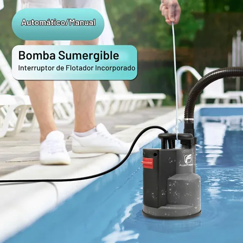 Vista 2 de FLUENTPOWER - Bomba de sumidero sumergible de 1/2 HP 2500 GPH, bomba de agua de utilidad, control automático/manual mediante interruptor de flotador